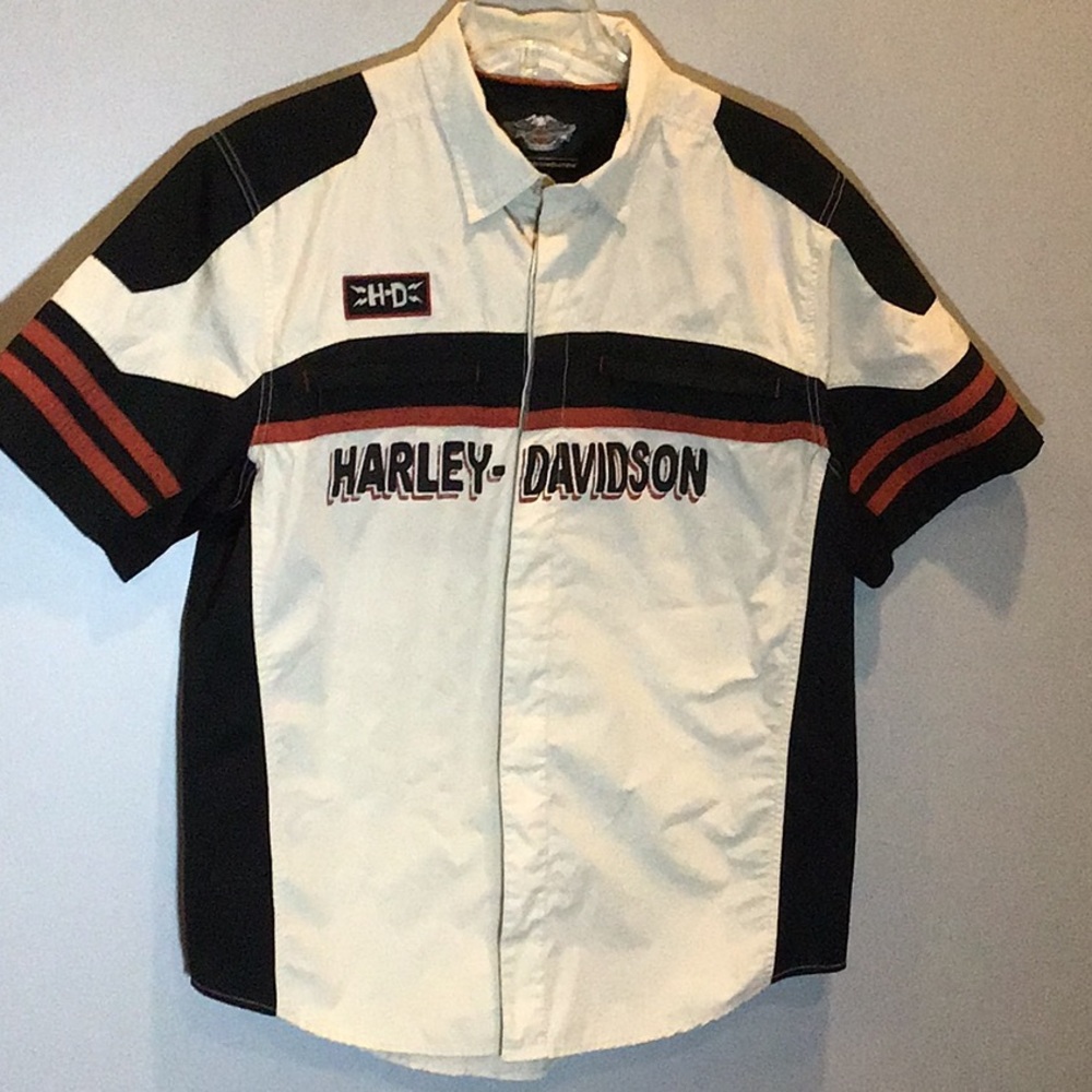 Harley Davidson collared shirt with snaps